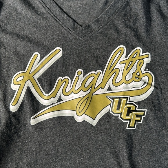 Rivalry Threads Gray Knights UCF University of Central Florida Gold V Neck - Picture 2 of 4